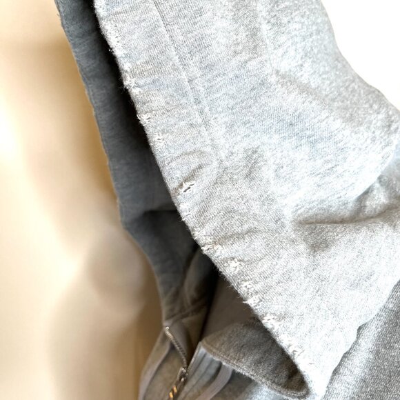 Womens Patchwork Hoodie Size Small Gray Green Tie Dye Ripped Frayed Grunge Goth - Picture 10 of 11